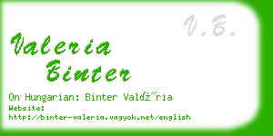 valeria binter business card